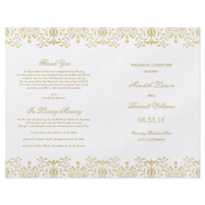 Wedding Programs | Gold Vintage Glamour Full Color Flyer