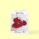 Wedding Proposal Card Will You Marry Me? Ring