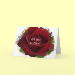 Wedding Proposal Card Will You Marry Me? Rose