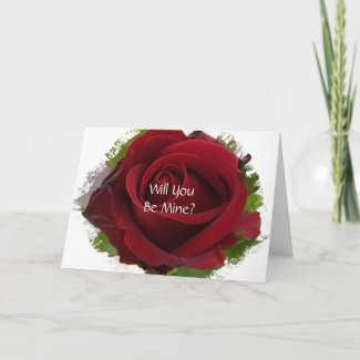 Wedding Proposal Card Will You Marry Me? Rose card