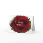 Wedding Proposal Card Will You Marry Me? Rose