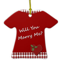 Wedding Proposal Will You Marry Me? Engagement Christmas Tree Ornament