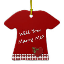 Wedding Proposal Will You Marry Me? Engagement Christmas Tree Ornament