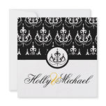 wedding,R.S.V.P. card,gold,black,fancy,classy invitations