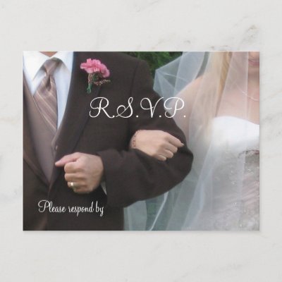Wedding RSVP Postcards by pnk dia