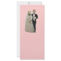 Wedding Rack Cards with Vintage Cake Topper rack cards