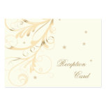 Wedding Reception Card Elegant Floral Swirl Business Card Template
