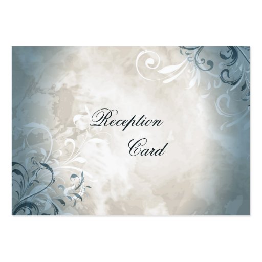 Wedding Reception Card Elegant Vintage Foliage Business Card Template