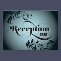 Wedding Reception Card Gorgeous Bold Script & Fern business cards