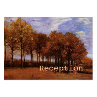 Wedding reception cards for fall weddings. business card template