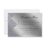 Wedding Reception Damask Xmas Sparkle Invite