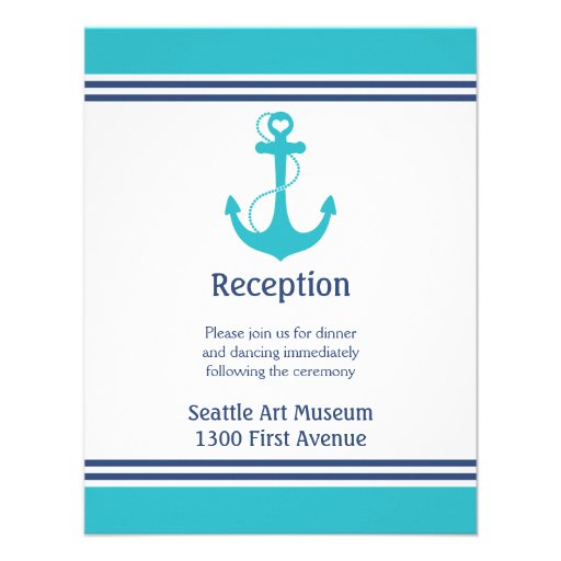 Wedding Reception Direction Invitation