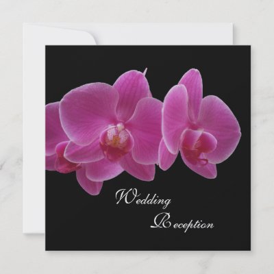 Wedding Reception Only Invitation Orchids by henishouseofpaper