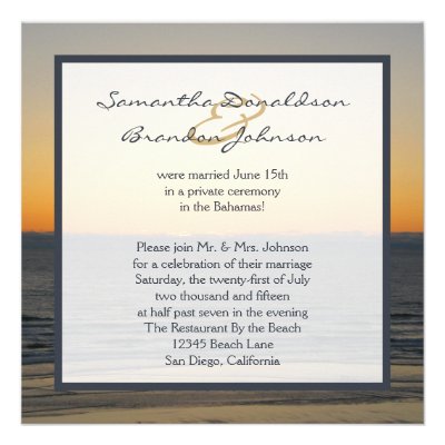Wedding Reception Only Invitations