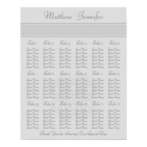 Wedding Reception Seating Chart - Standard Sizes Print