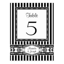 Wedding Reception Table Numbers Place Postcards postcards