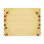 Wedding Recipe Card Antique Roses