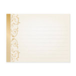 Wedding Recipe Card Gold and Silver