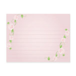 Wedding Recipe Card Pink Roses
