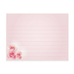Wedding Recipe Card Pink Roses