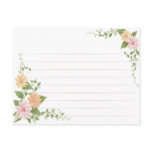 Wedding Recipe Card Spring Flowers