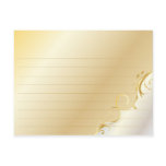 Wedding Recipe Card White and Gold