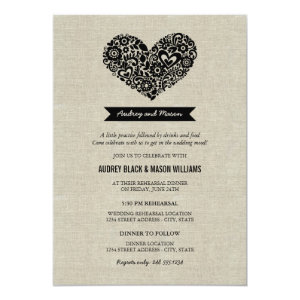 Wedding Rehearsal and Dinner Invitations 5