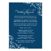 Wedding Rehearsal and Dinner Invitations | Navy