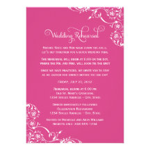 Wedding Rehearsal and Dinner Invitations | Pink