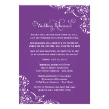 Wedding Rehearsal and Dinner Invitations | Purple