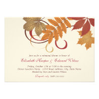 Wedding Rehearsal Dinner | Autumn Fall Theme Personalized Announcements