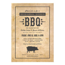 Wedding Rehearsal Dinner | Backyard BBQ Theme Invite
