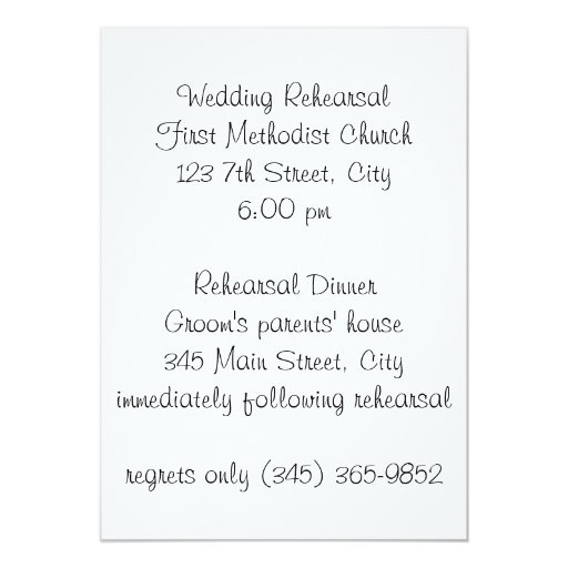Wedding Rehearsal Dinner Invitation