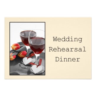 Wedding Rehearsal Dinner Invitation custom text