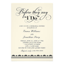 Wedding Rehearsal Dinner Invitation | Wedding Vows