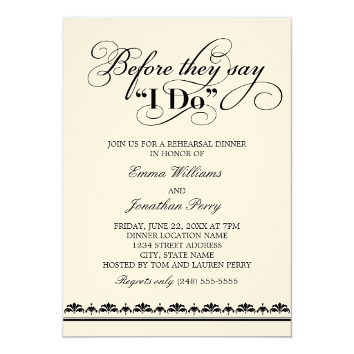Wedding Rehearsal Dinner Invitation | Wedding Vows 5" X 7" Invitation Card | Zazzle