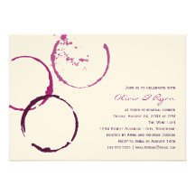 Wedding Rehearsal Dinner Invites | Red Wine Theme