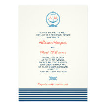 Wedding Rehearsal Dinner | Nautical Theme Personalized Announcement