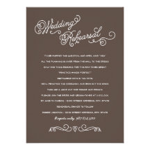 Wedding Rehearsal Dinner | Practice Makes Perfect Custom Announcements