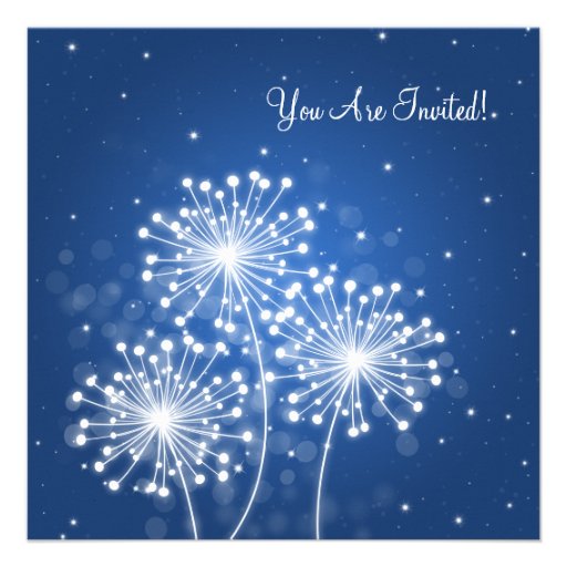 Wedding Rehearsal Dinner Summer Sparkle Sapphire Invitation