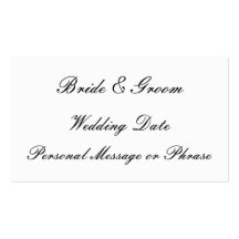 Wedding Reminder Insert for Invitations or Favors Business Card Templates