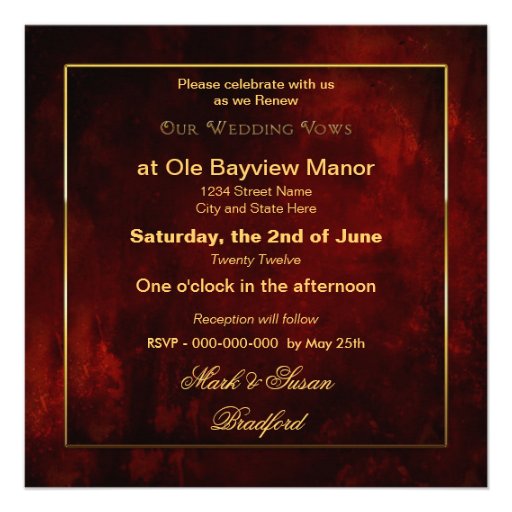 Wedding Renewal Invitation - Love - Two Hearts