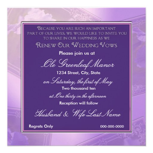 Wedding Renewal - Invitations - Iris