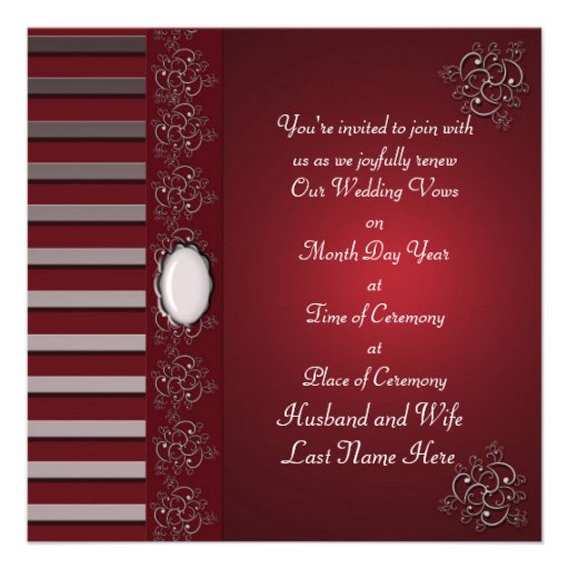Wedding RENEWAL VOWS CEREMONY INVITATIONS