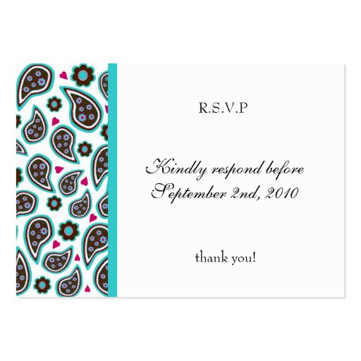 Wedding Reply Cards | C1 Business Card Template (front side)