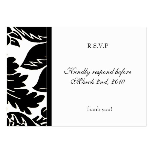 Wedding Reply Cards | D1 Business Cards (front side)