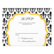 Wedding Response Card | New Orleans | Gold