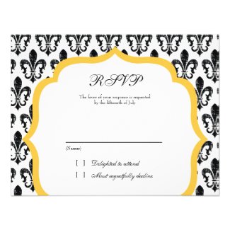 Wedding Response Card | New Orleans | Gold