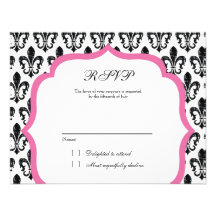 Wedding Response Card | New Orleans | Pink