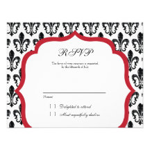 Wedding Response Card | New Orleans | Red